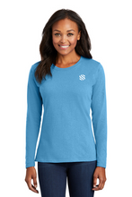 Load image into Gallery viewer, Port &amp; Company® Ladies Long Sleeve Core Cotton Tee
