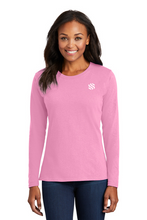 Load image into Gallery viewer, Port &amp; Company® Ladies Long Sleeve Core Cotton Tee
