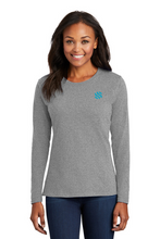 Load image into Gallery viewer, Port &amp; Company® Ladies Long Sleeve Core Cotton Tee
