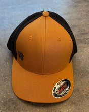 Load image into Gallery viewer, Brown Flexfit Trucker Cap with Black Mesh Back
