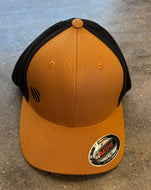 Brown Flexfit Trucker Cap with Black Mesh Back